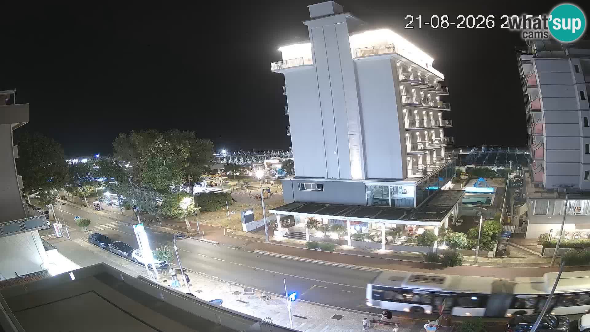 Riccione webcam plage et jardins La Malfa – Bagni Oreste plage 115