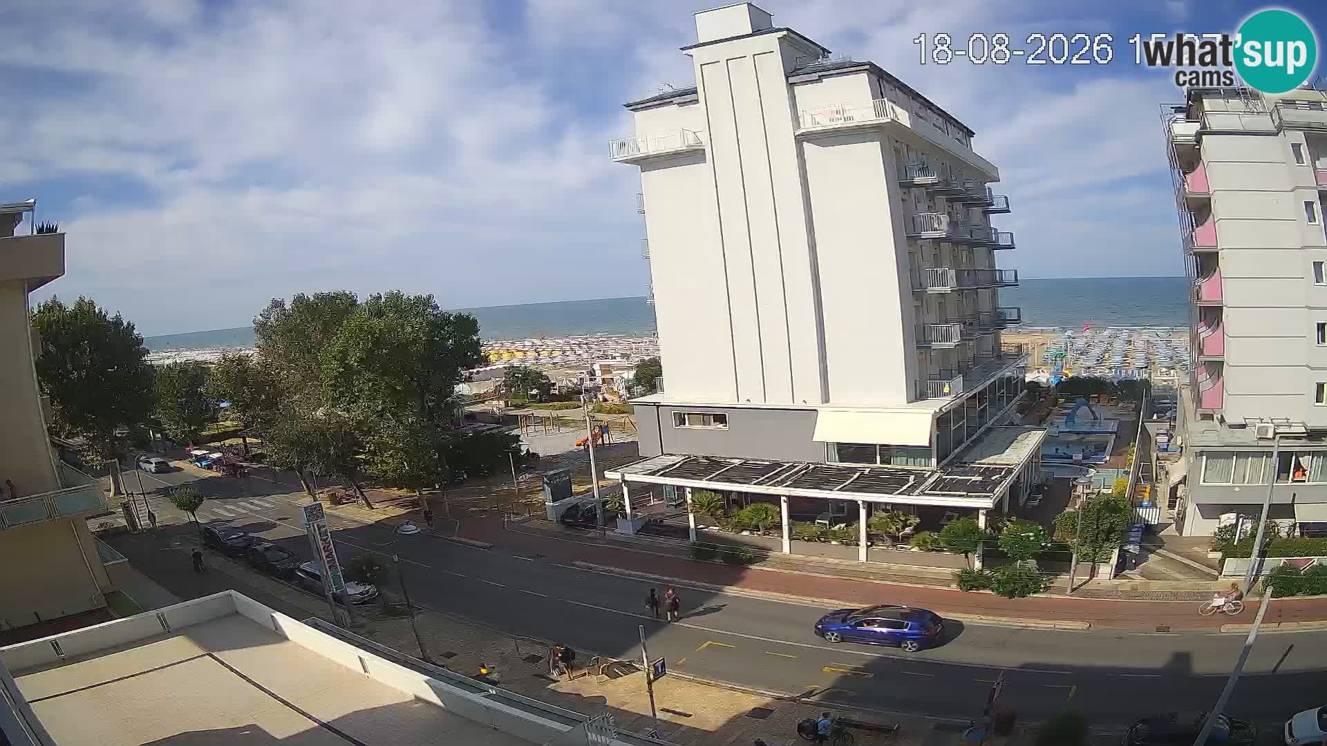 Riccione web kamera plaža i vrtovi La Malfa – plaža Bagni Oreste 115