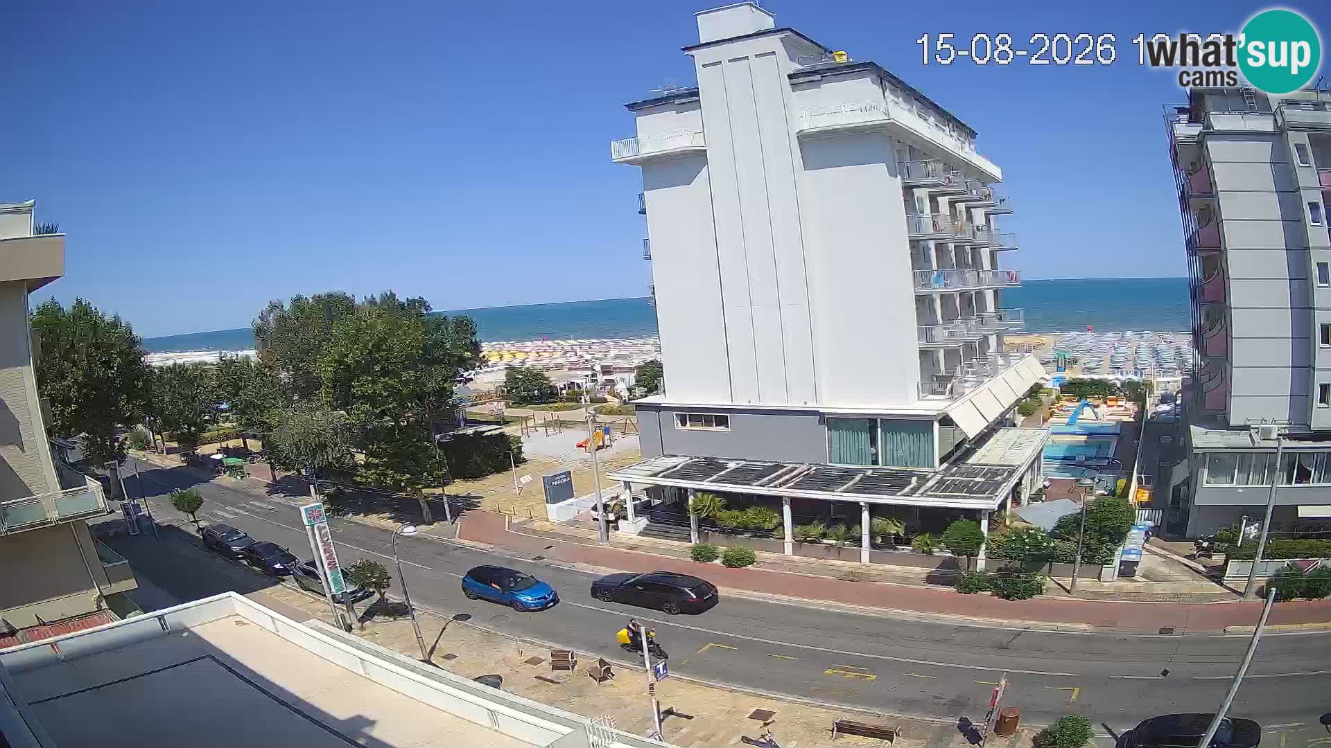 Riccione webcam plage et jardins La Malfa – Bagni Oreste plage 115