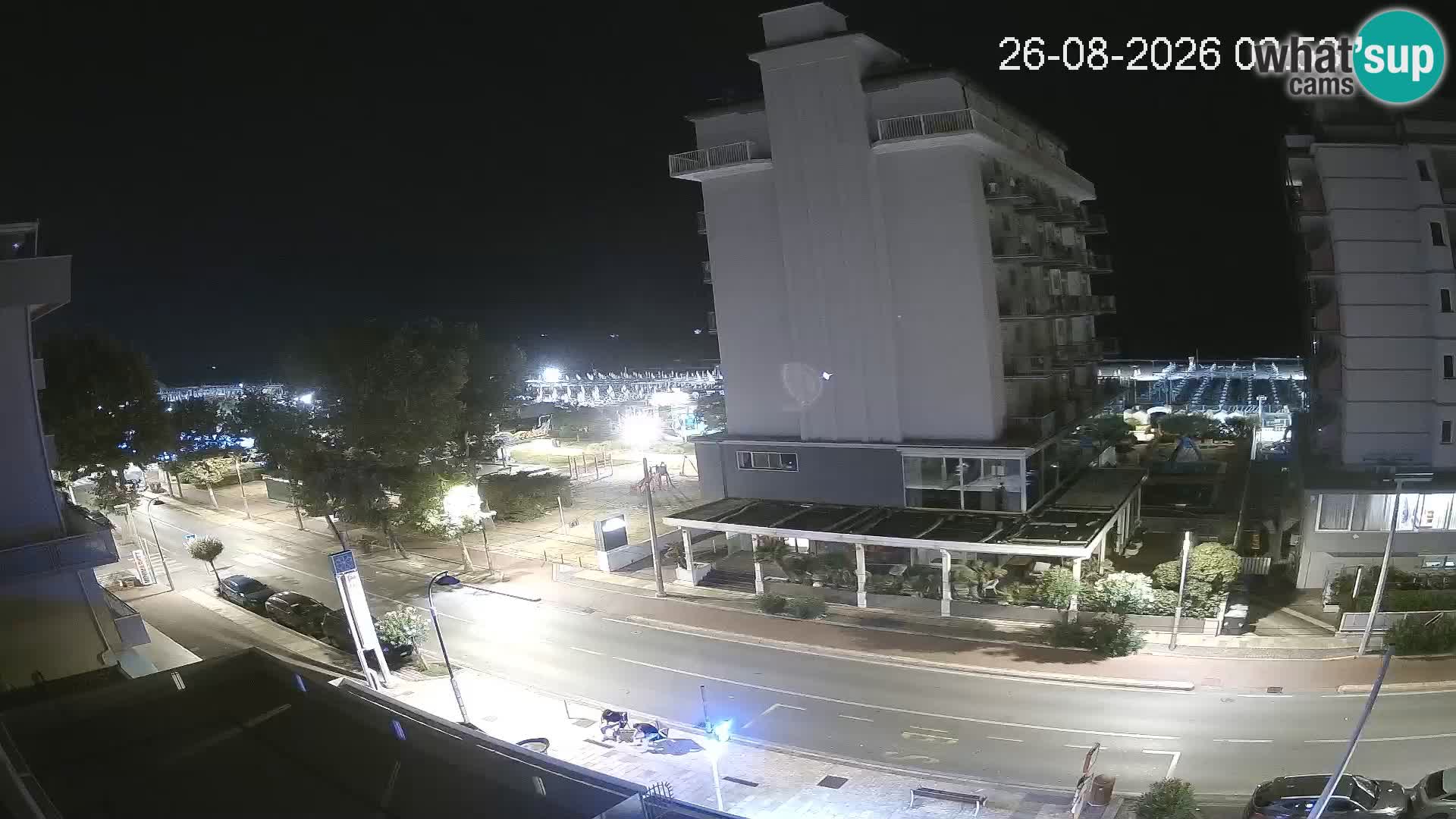 Plaža s spletno kamero Riccione in vrtovi La Malfa – plaža Bagni Oreste 115
