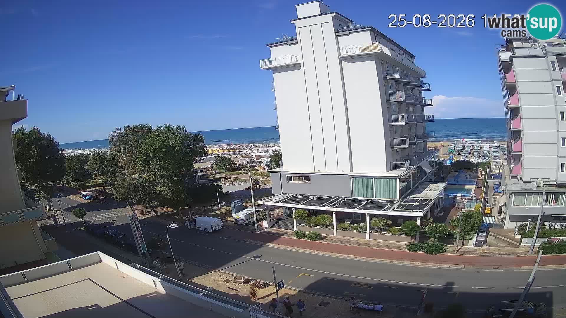 Riccione web kamera plaža i vrtovi La Malfa – plaža Bagni Oreste 115