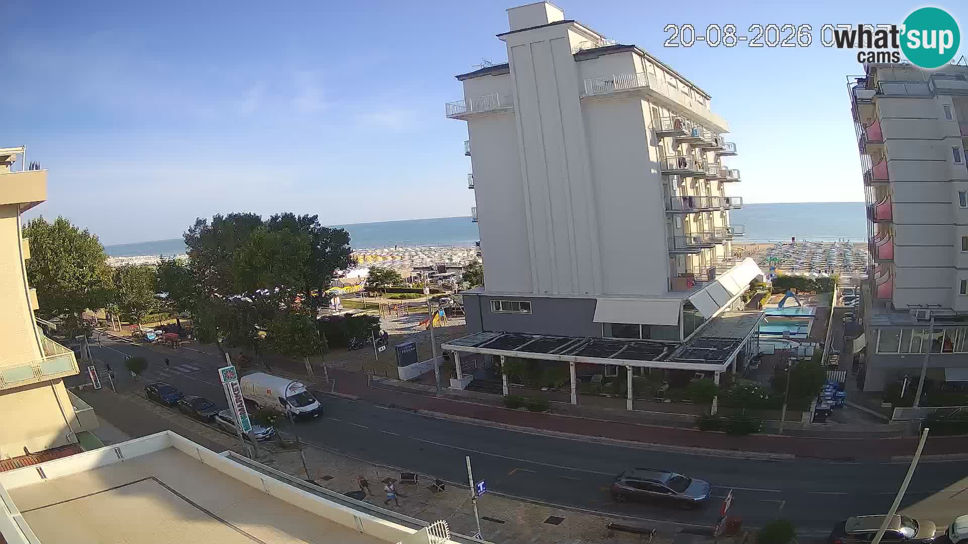 Riccione Webcam Strand und Gärten La Malfa – Bagni Oreste Strand 115