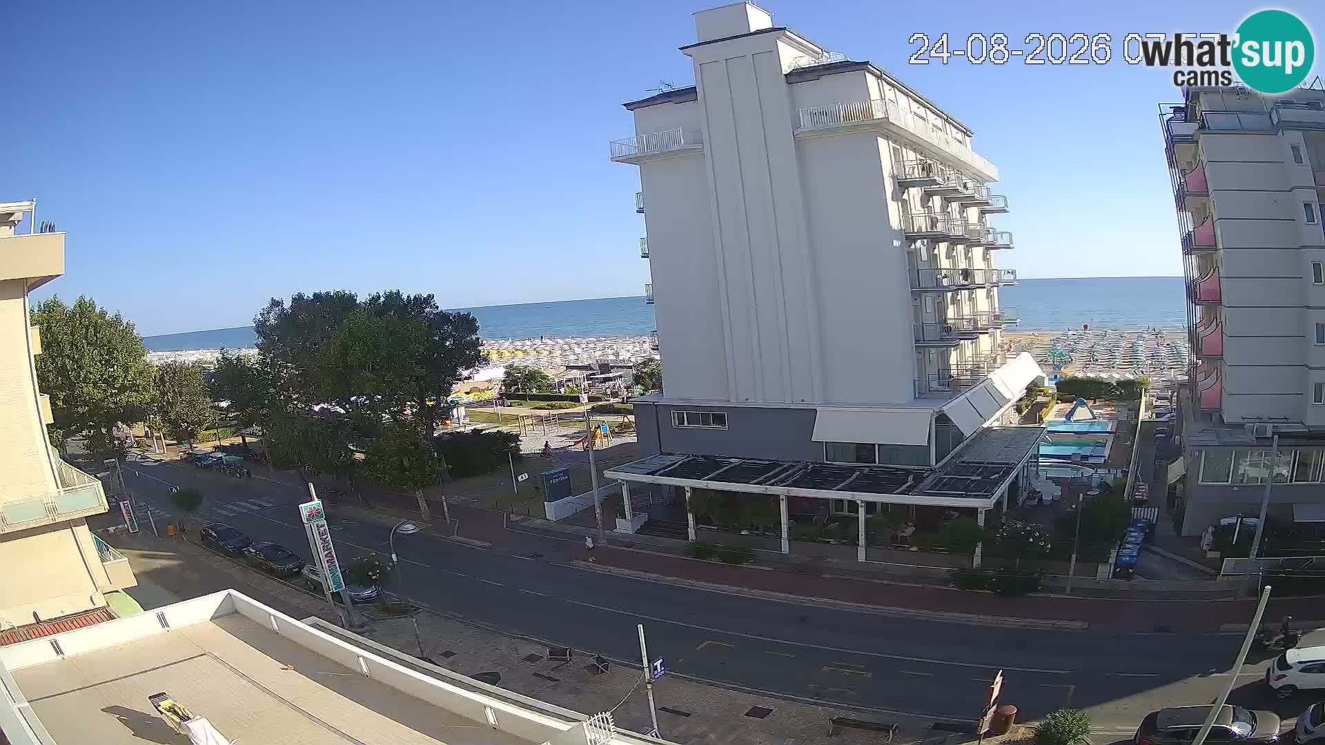 Riccione Webcam Strand und Gärten La Malfa – Bagni Oreste Strand 115
