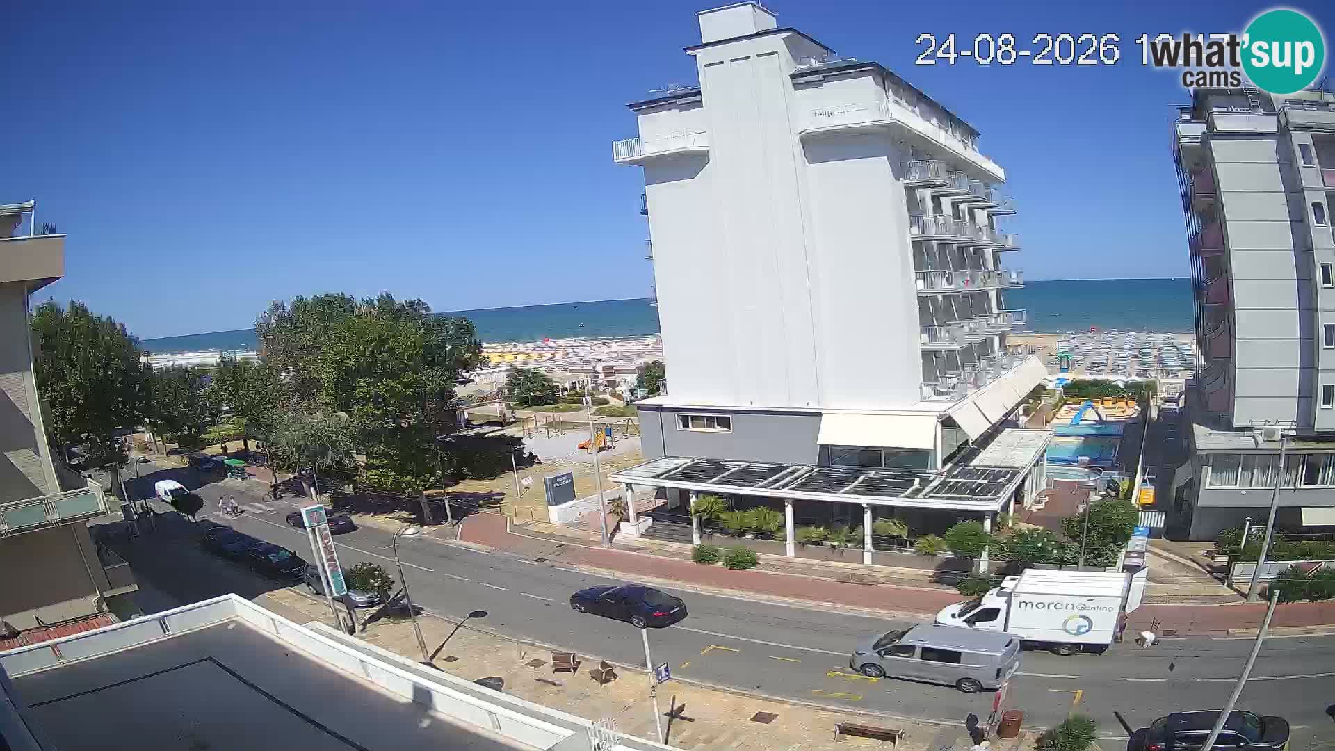 Riccione Webcam Strand und Gärten La Malfa – Bagni Oreste Strand 115