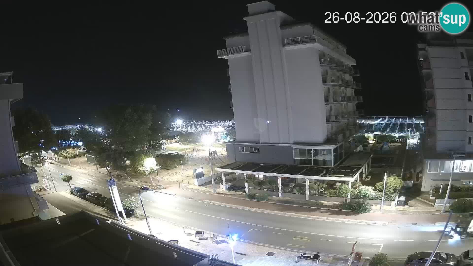 Riccione webcam playa y jardines La Malfa – Playa Bagni Oreste 115