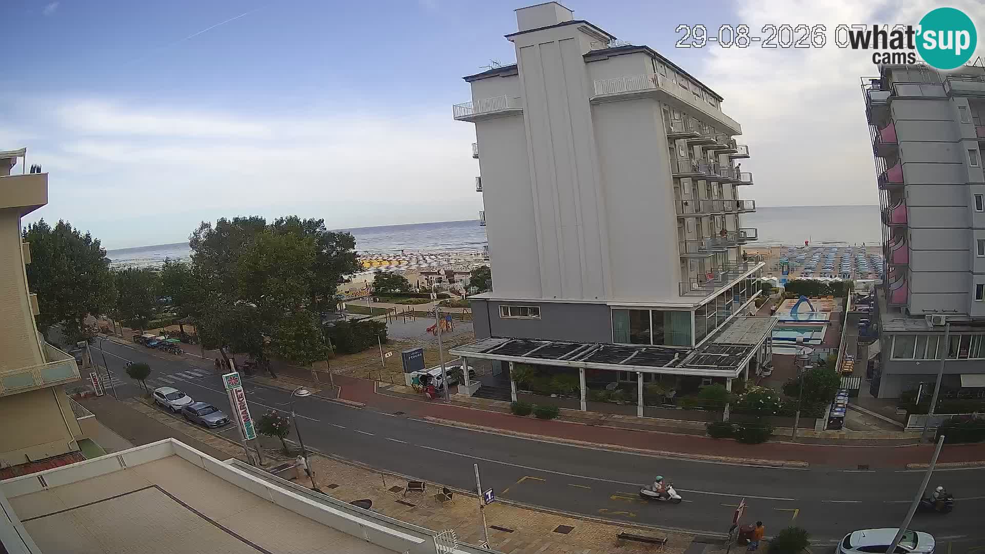 Riccione webcam spiaggia e giardini La Malfa – Bagni Oreste spiaggia 115