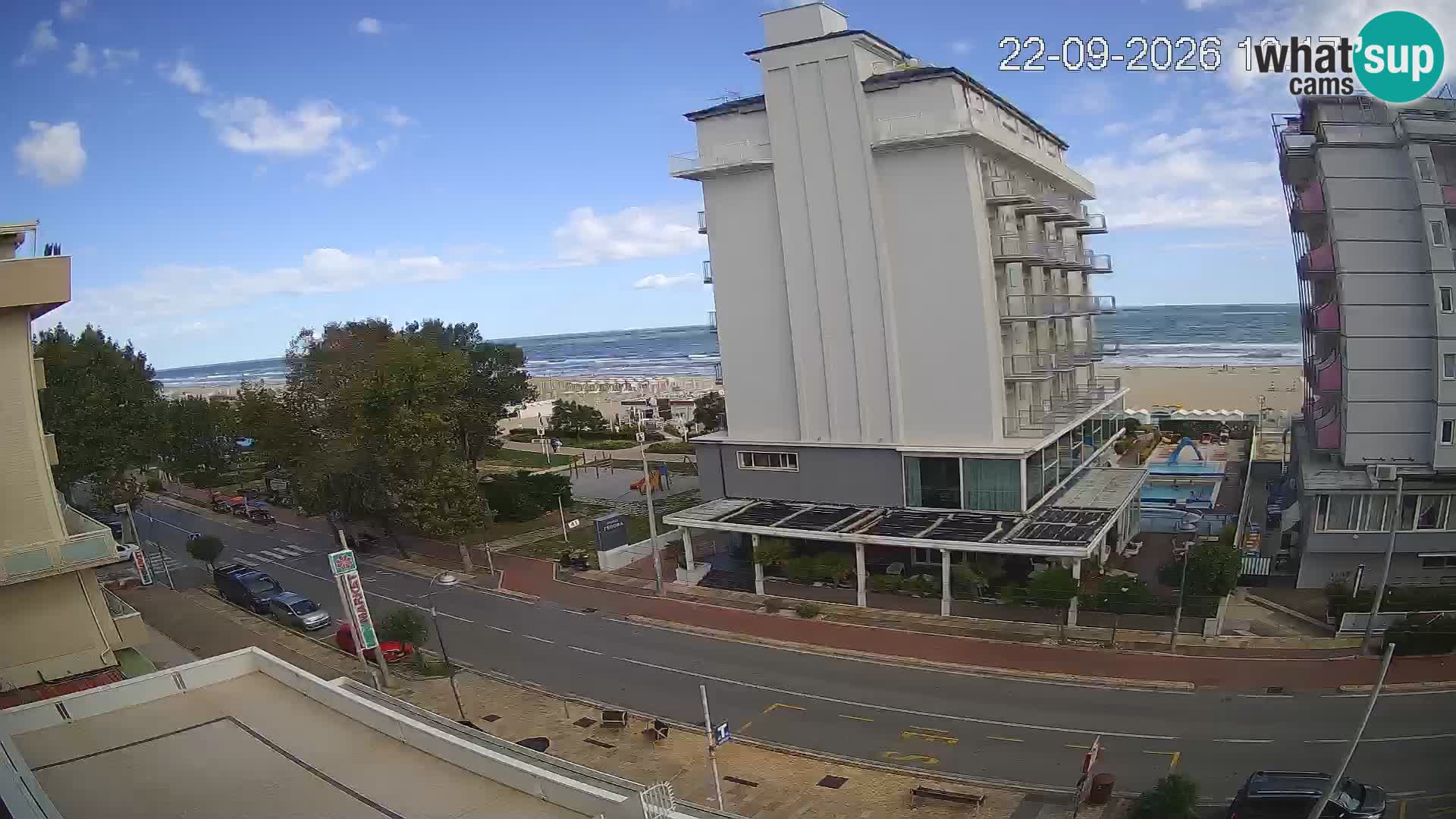 Plaža s spletno kamero Riccione in vrtovi La Malfa – plaža Bagni Oreste 115