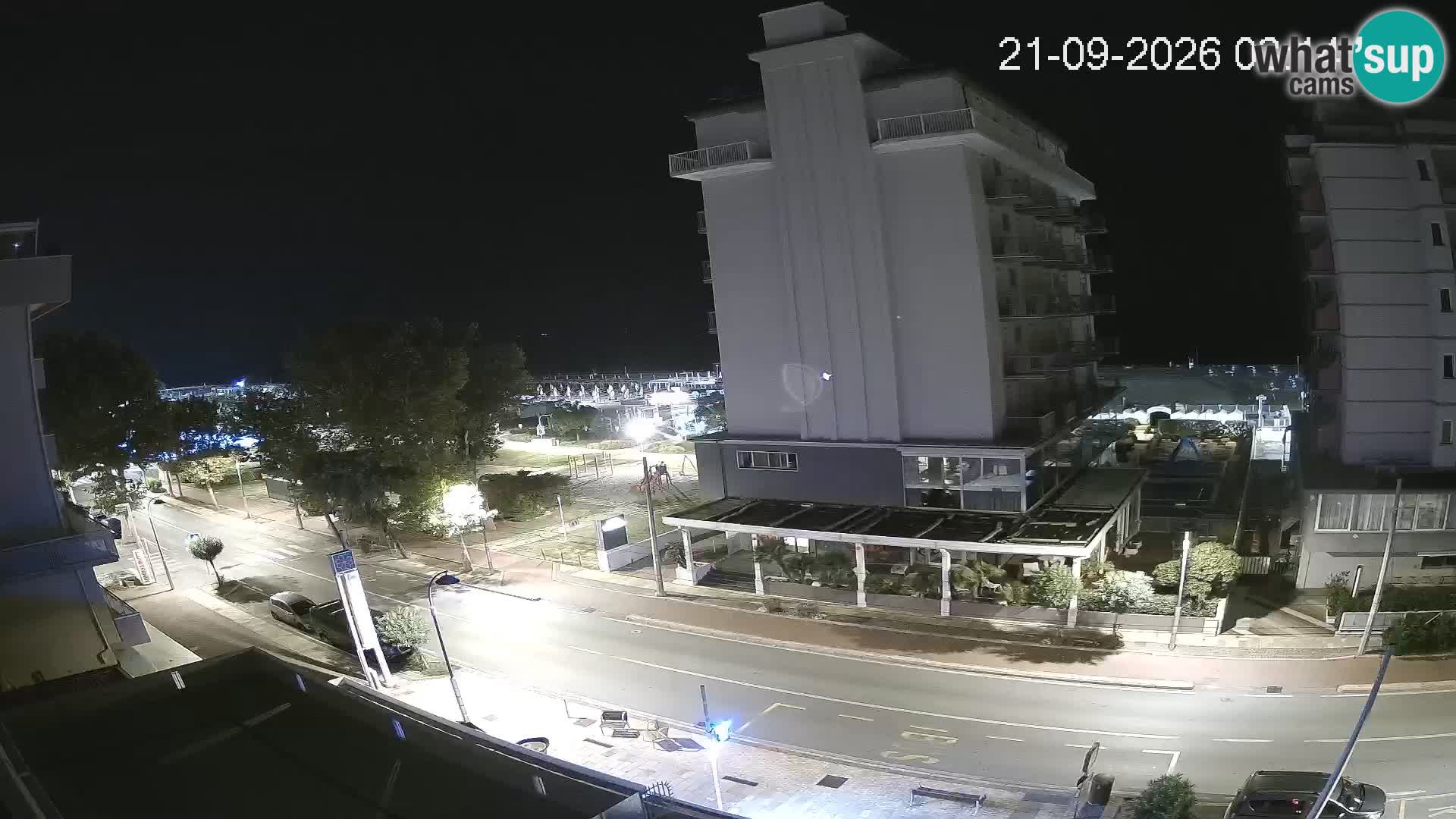 Riccione web kamera plaža i vrtovi La Malfa – plaža Bagni Oreste 115
