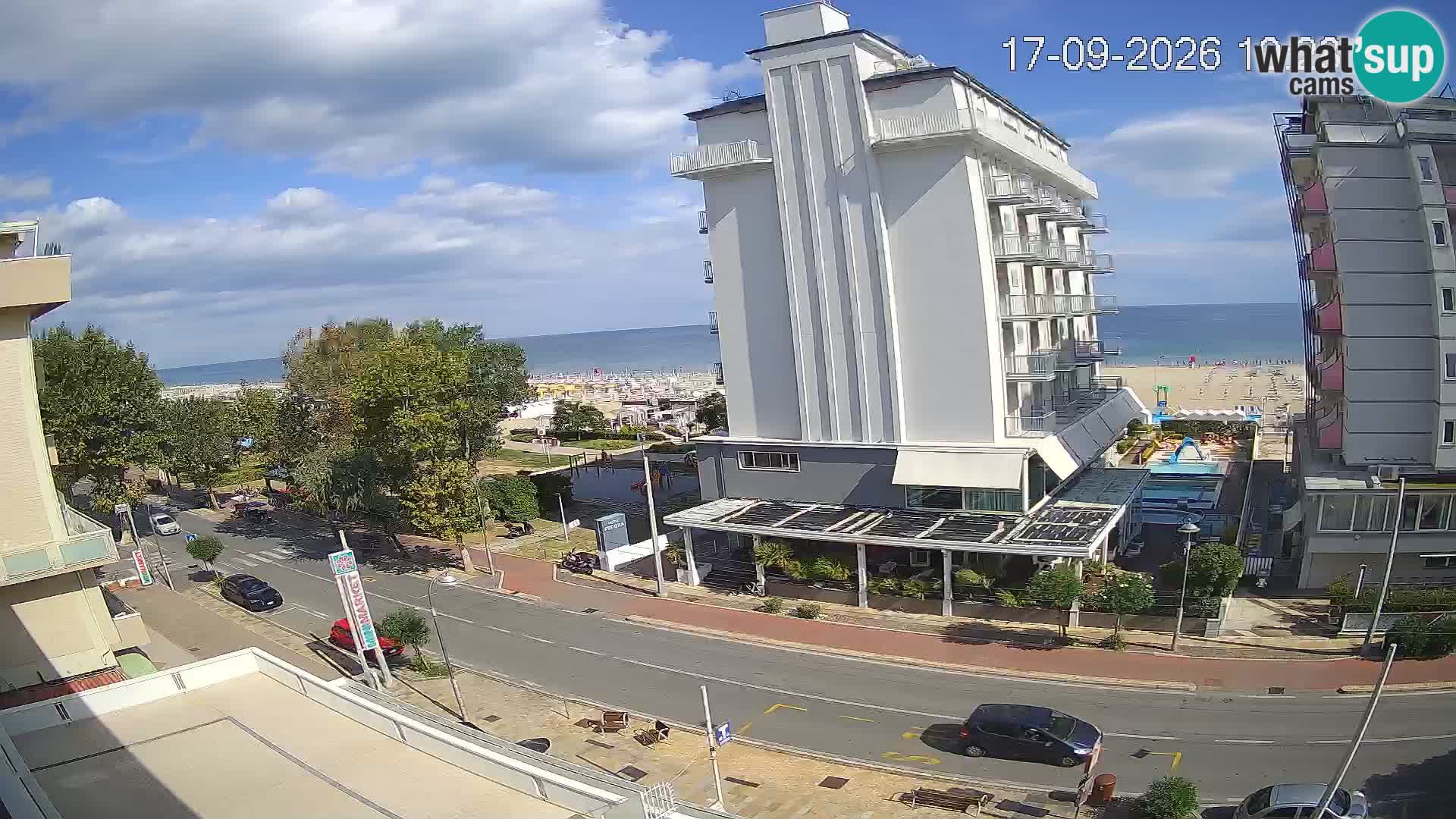 Riccione webcam playa y jardines La Malfa – Playa Bagni Oreste 115