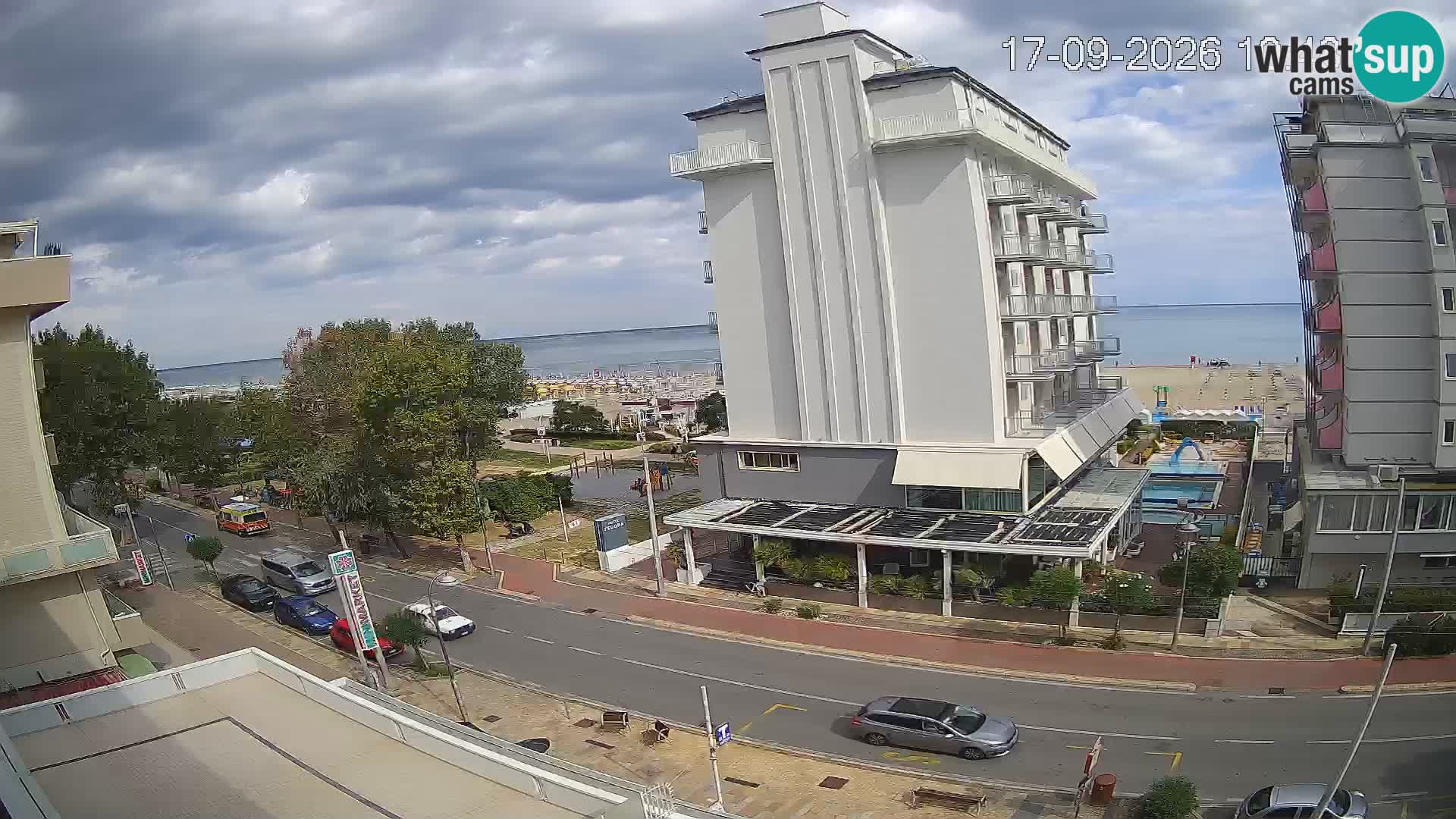 Riccione webcam plage et jardins La Malfa – Bagni Oreste plage 115