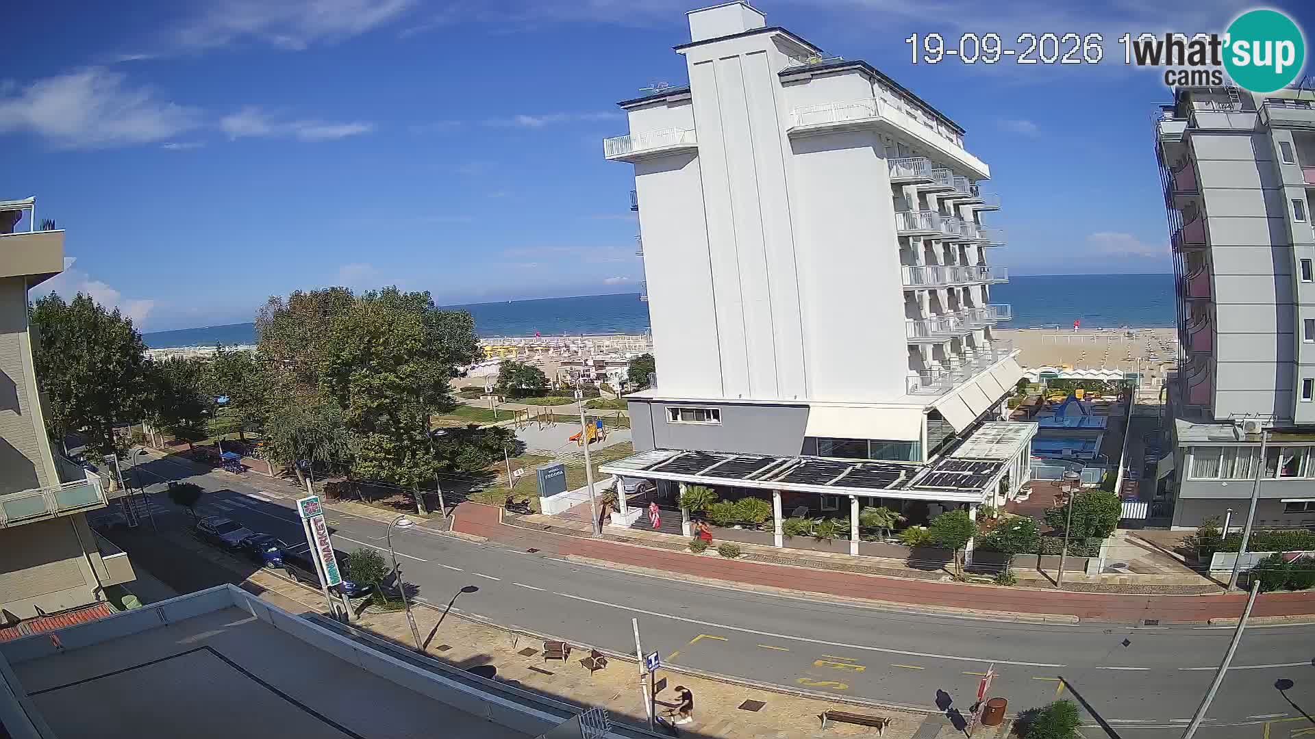 Riccione webcam spiaggia e giardini La Malfa – Bagni Oreste spiaggia 115