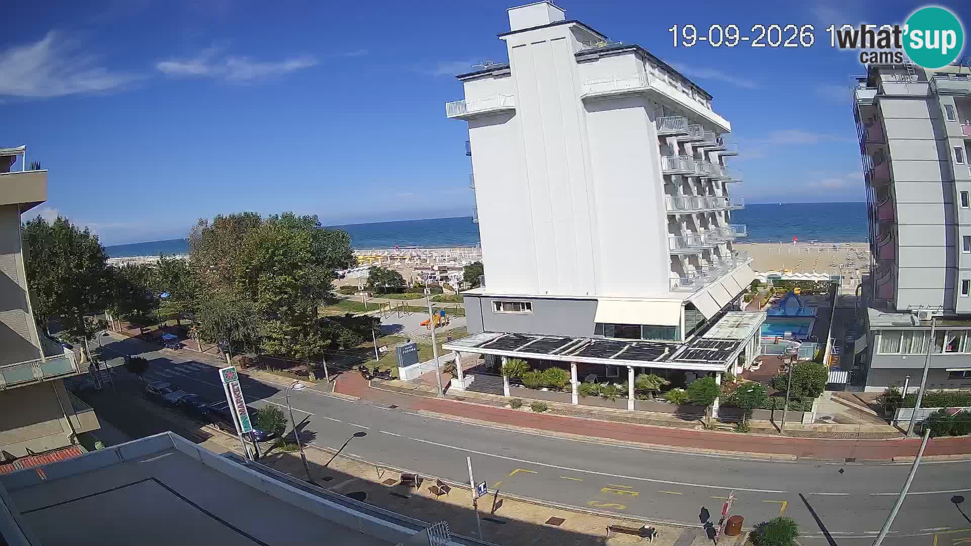 Riccione Webcam Strand und Gärten La Malfa – Bagni Oreste Strand 115