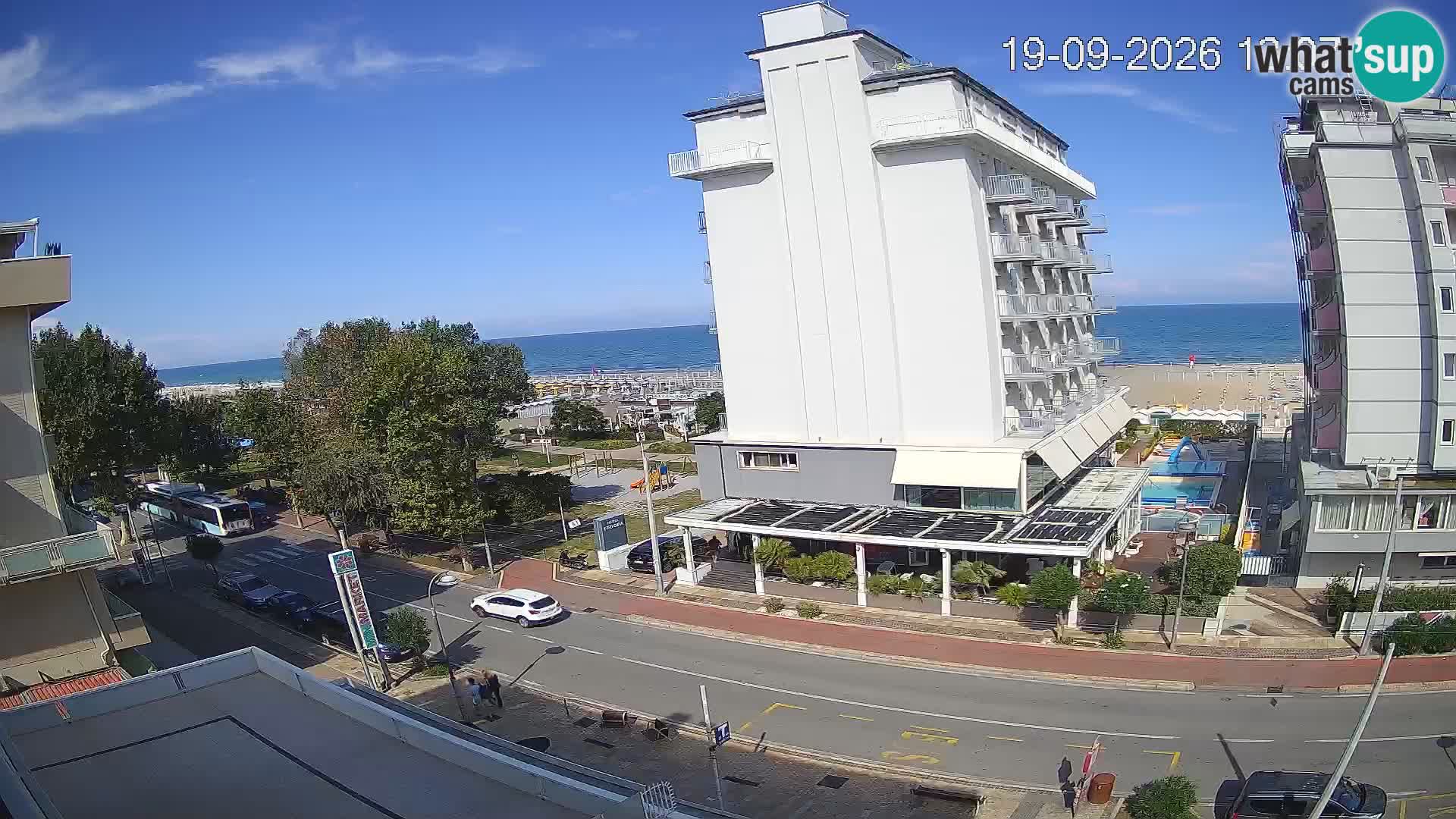 Riccione web kamera plaža i vrtovi La Malfa – plaža Bagni Oreste 115