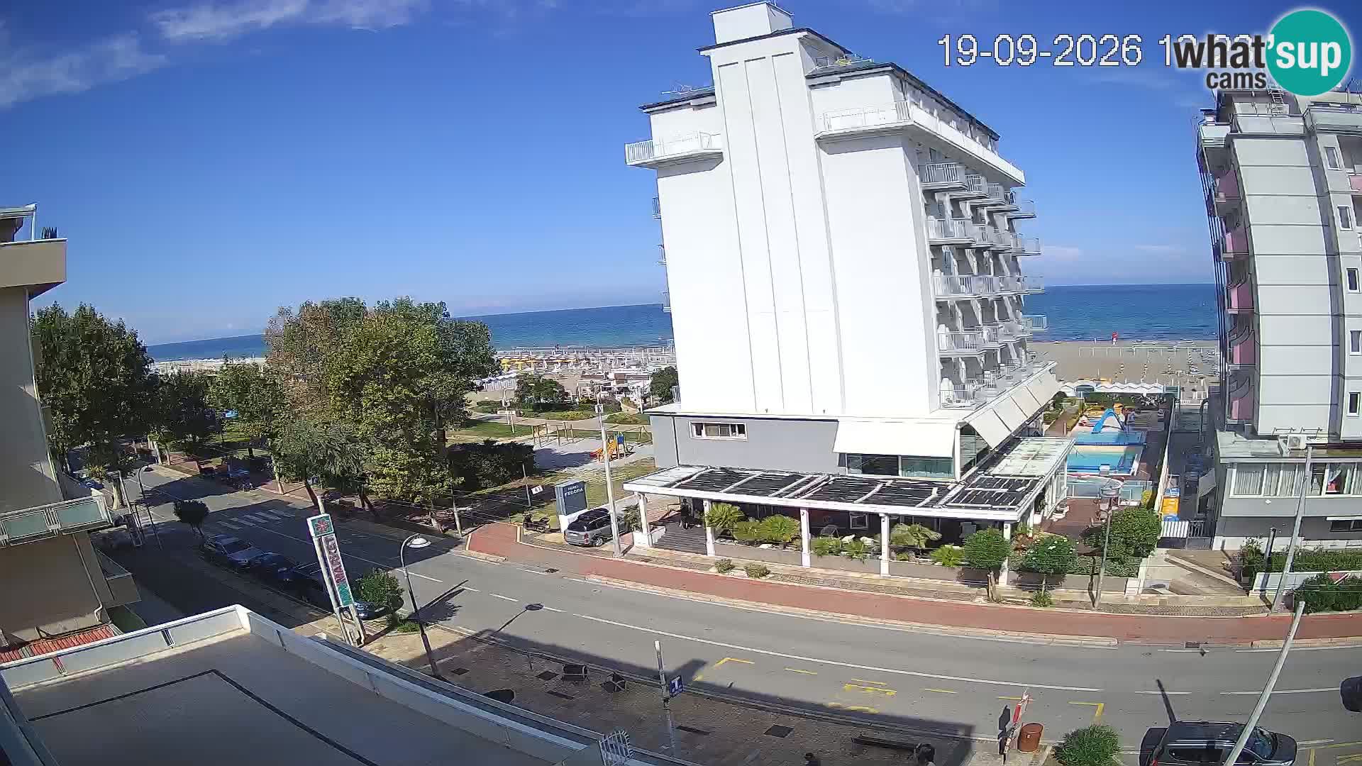 Riccione web kamera plaža i vrtovi La Malfa – plaža Bagni Oreste 115