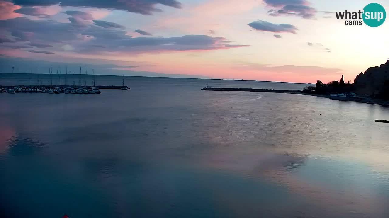 Webcam Sistiana – Vue sur la marina et la baie