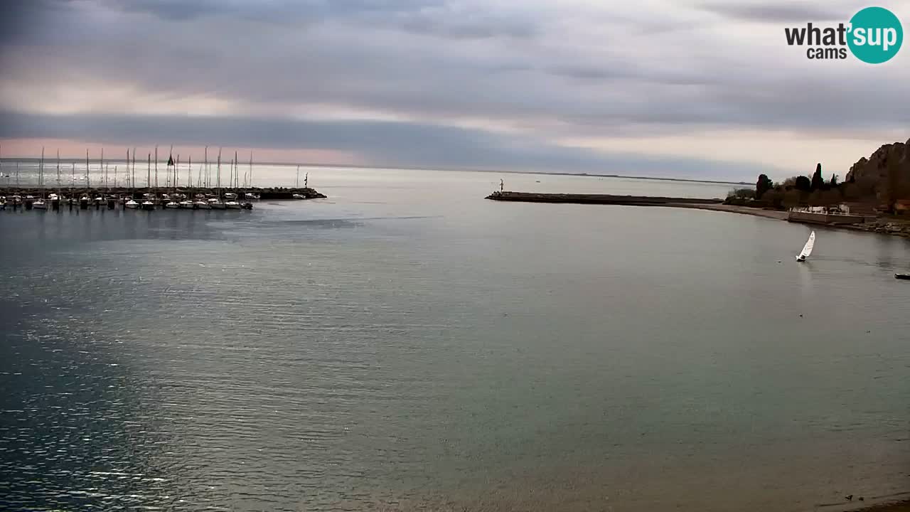 Webcam Sistiana – Vista sobre la marina y la bahía
