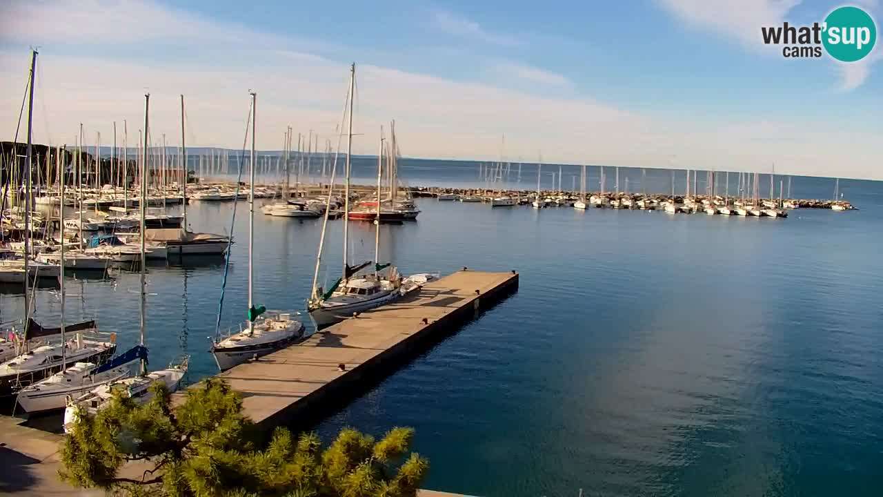 Webcam Sistiana – Vue sur la marina et la baie