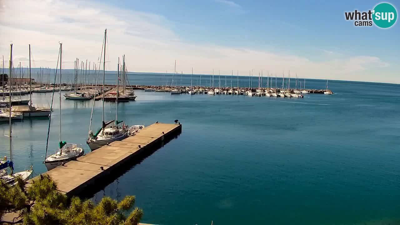 Webcam Sistiana – Vue sur la marina et la baie