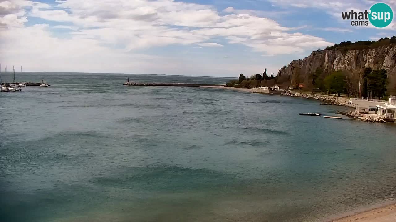 Spletna kamera Sesljan (Sistiana) – Pogled na marino in zaliv