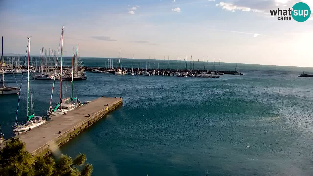 Webcam Sistiana – Vista sobre la marina y la bahía