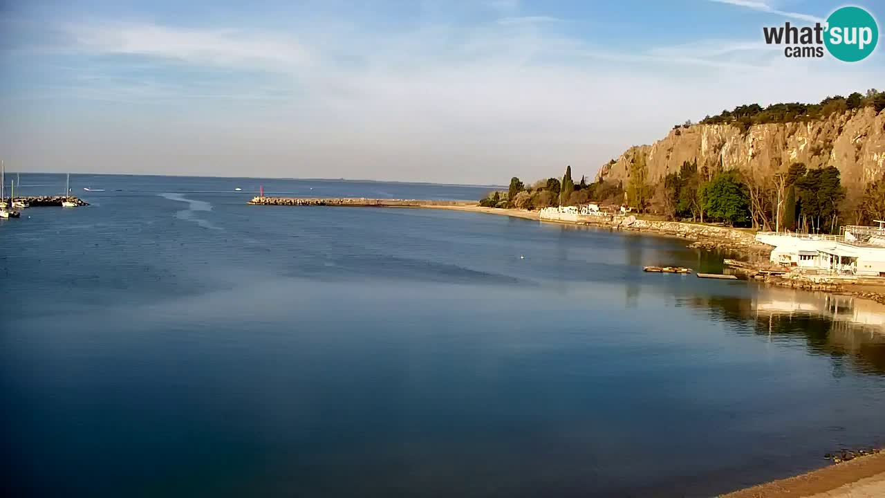 Spletna kamera Sesljan (Sistiana) – Pogled na marino in zaliv