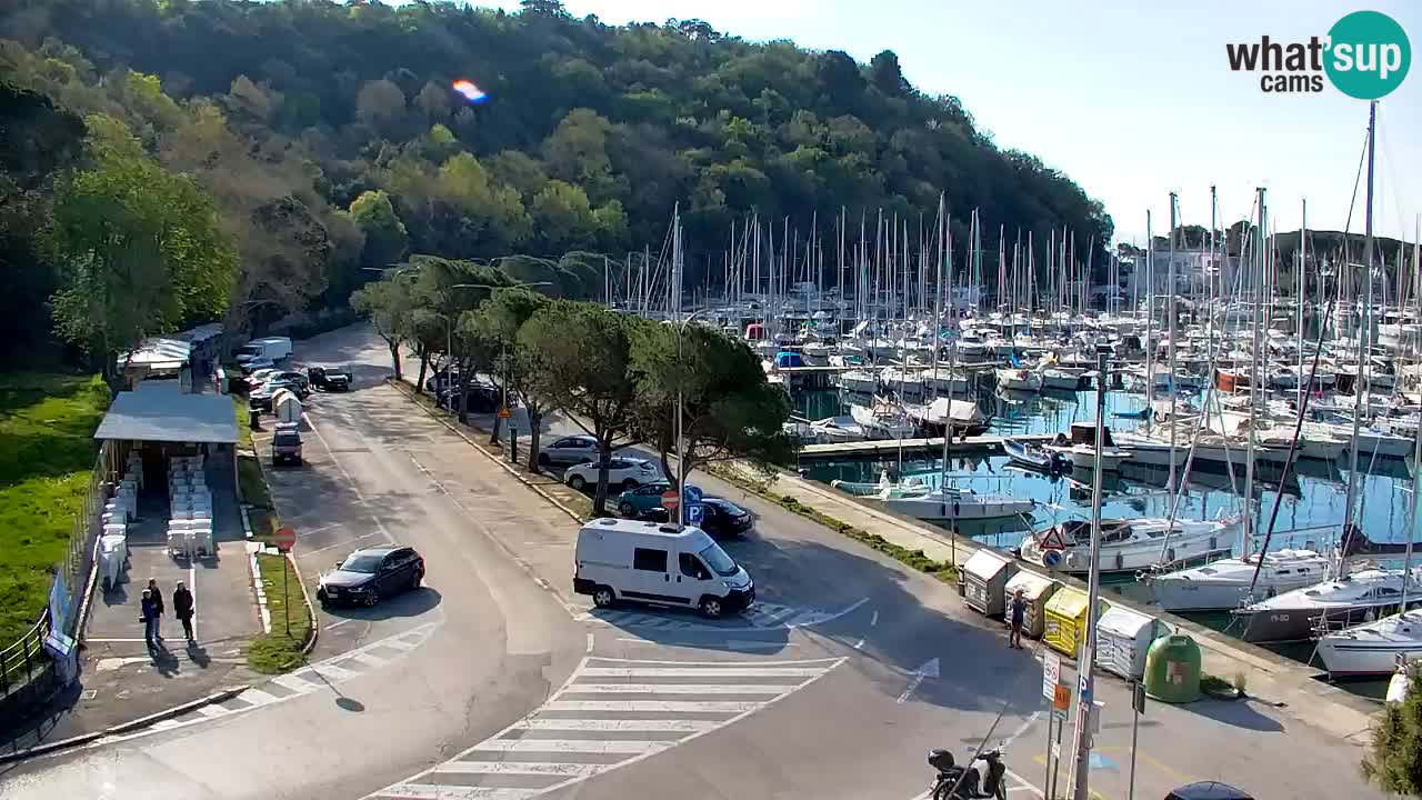 Spletna kamera Sesljan (Sistiana) – Pogled na marino in zaliv