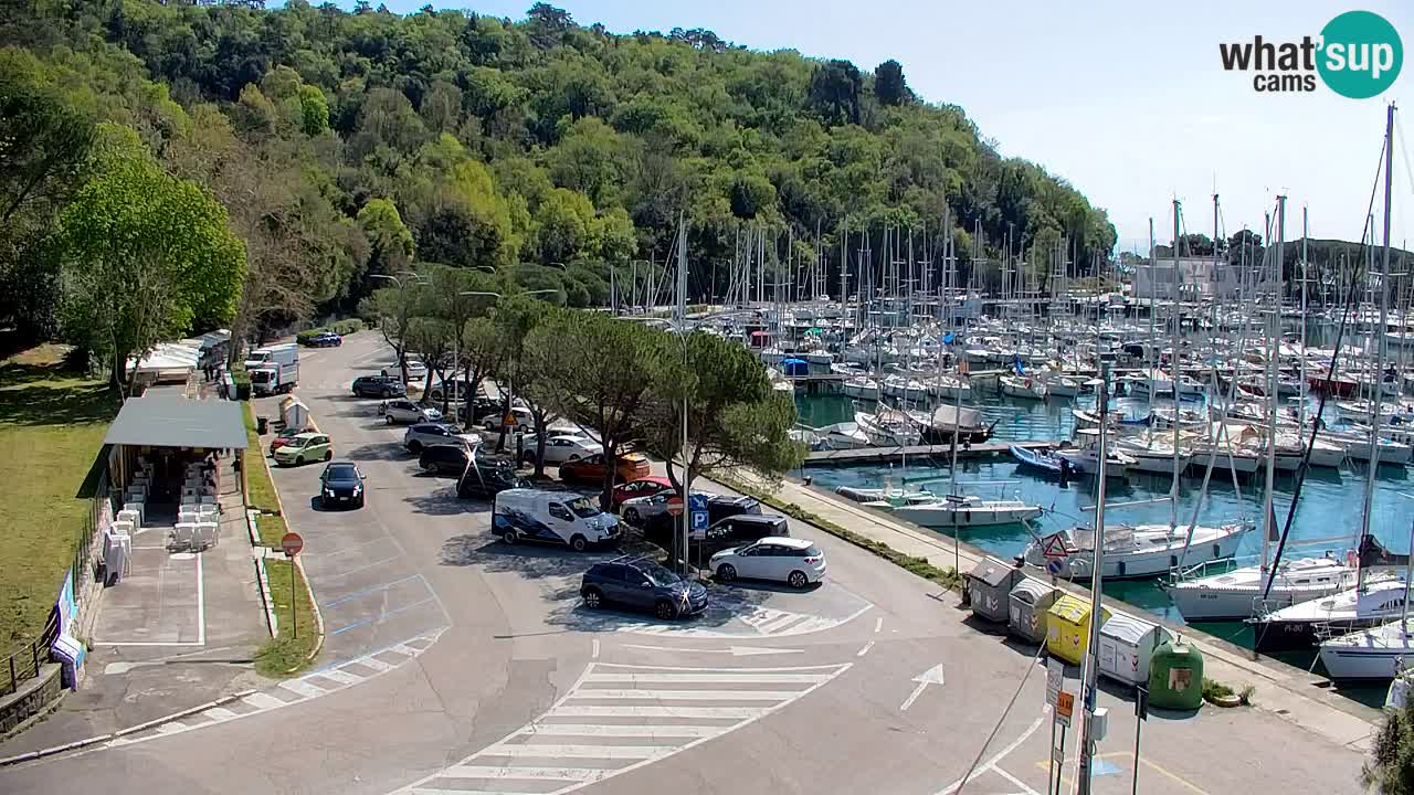 Spletna kamera Sesljan (Sistiana) – Pogled na marino in zaliv