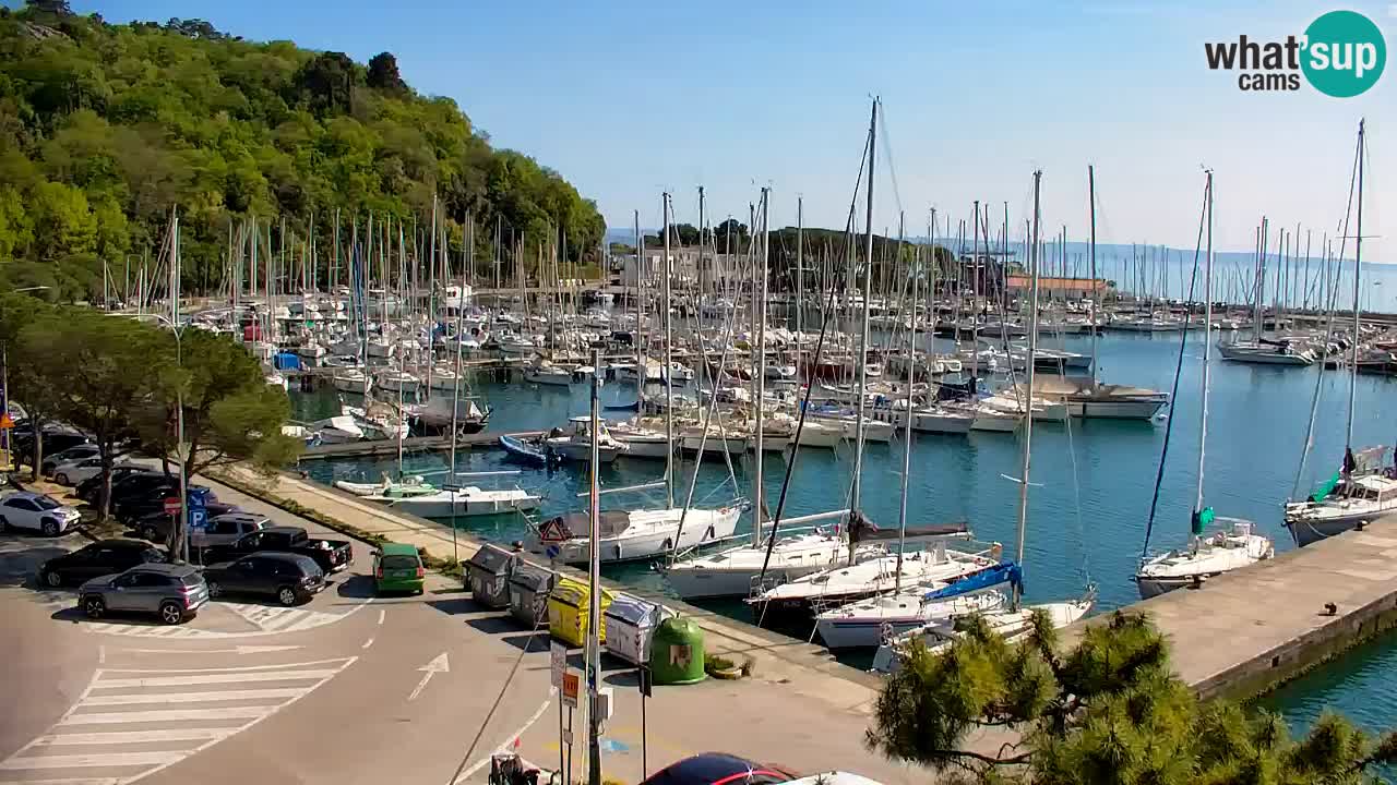 Spletna kamera Sesljan (Sistiana) – Pogled na marino in zaliv