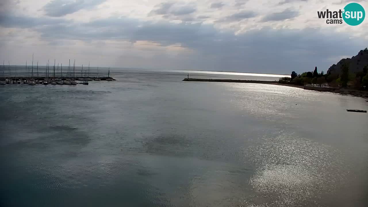 Spletna kamera Sesljan (Sistiana) – Pogled na marino in zaliv