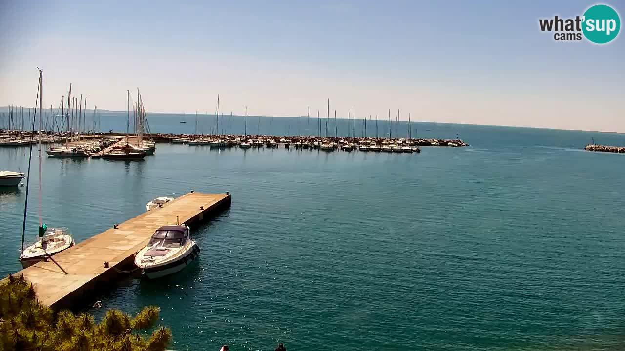 Webcam Sistiana – Vista sobre la marina y la bahía