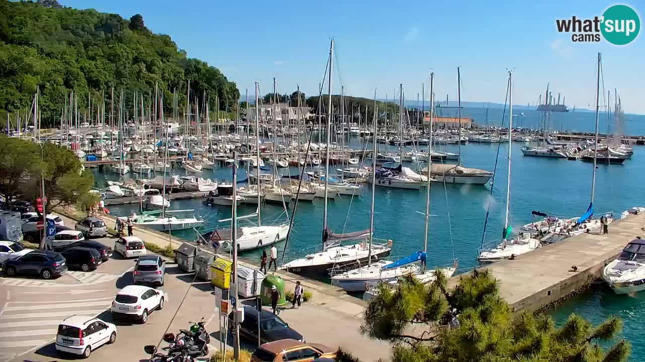 Webcam Sistiana – Pogled na marinu i zaljev