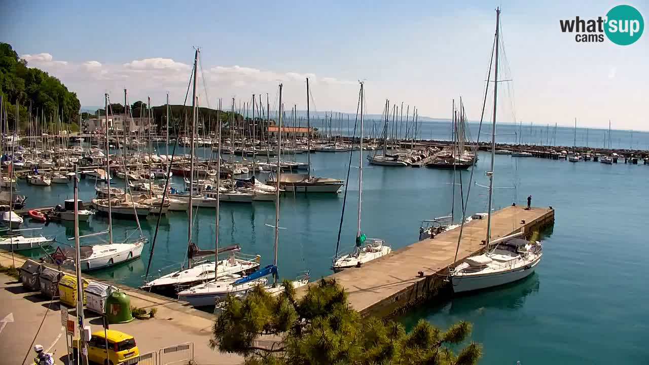 Spletna kamera Sesljan (Sistiana) – Pogled na marino in zaliv