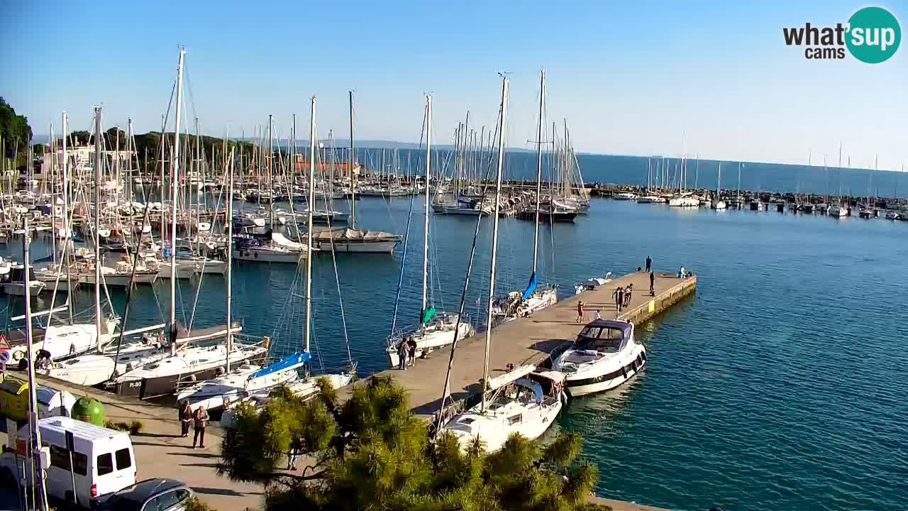Spletna kamera Sesljan (Sistiana) – Pogled na marino in zaliv