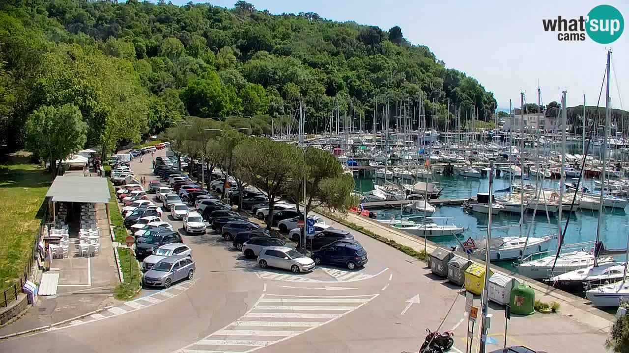 Spletna kamera Sesljan (Sistiana) – Pogled na marino in zaliv