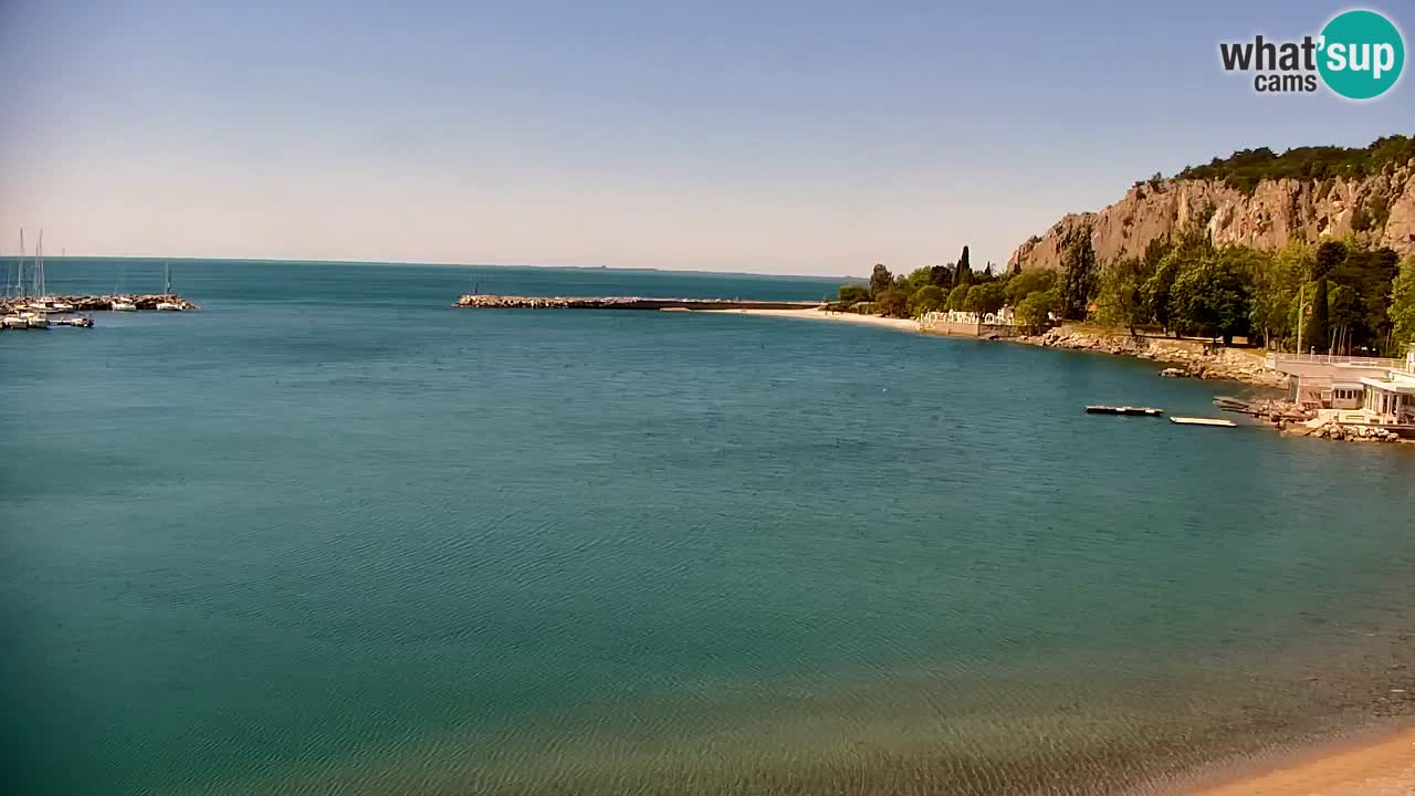 Spletna kamera Sesljan (Sistiana) – Pogled na marino in zaliv