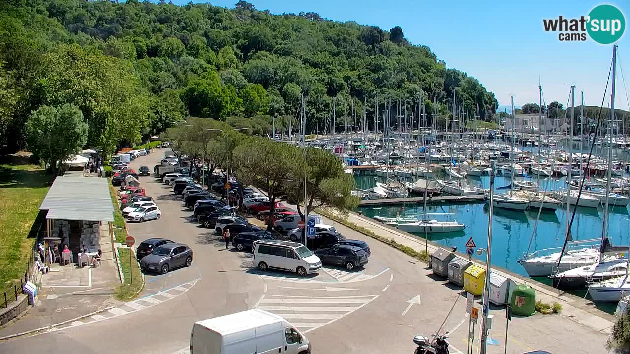 Spletna kamera Sesljan (Sistiana) – Pogled na marino in zaliv