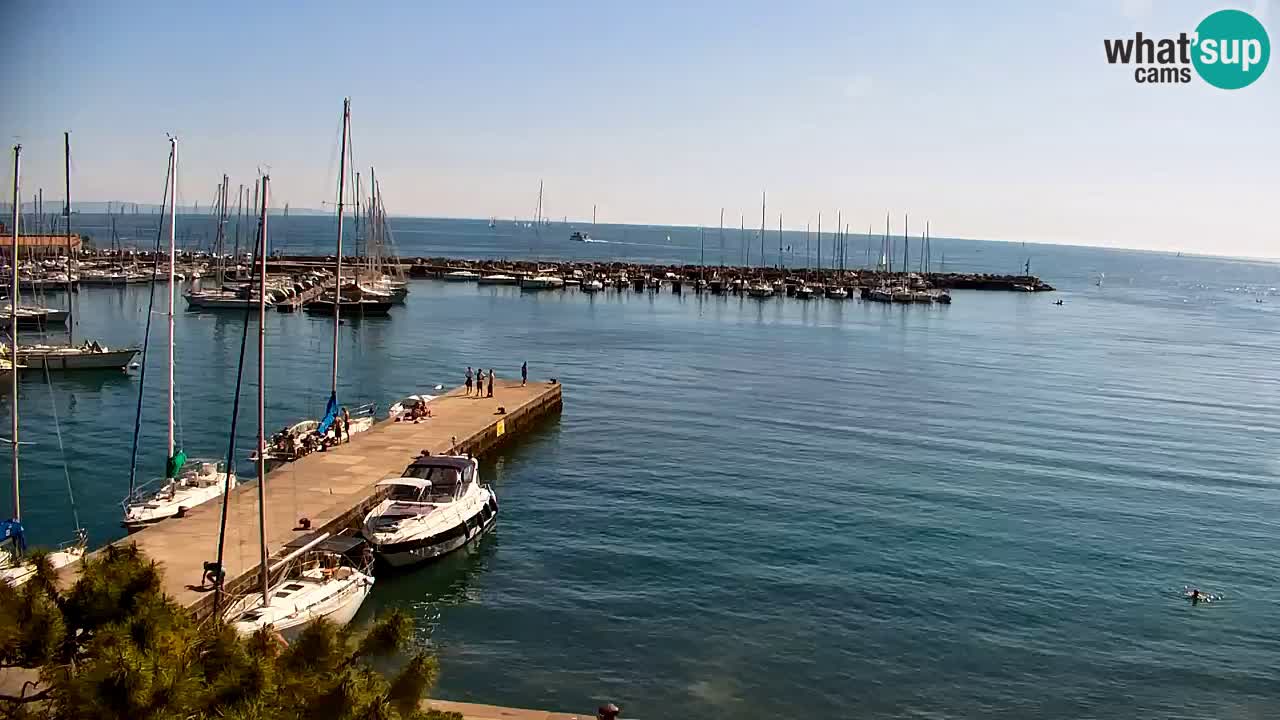 Webcam Sistiana – Blick auf Marina und Bucht