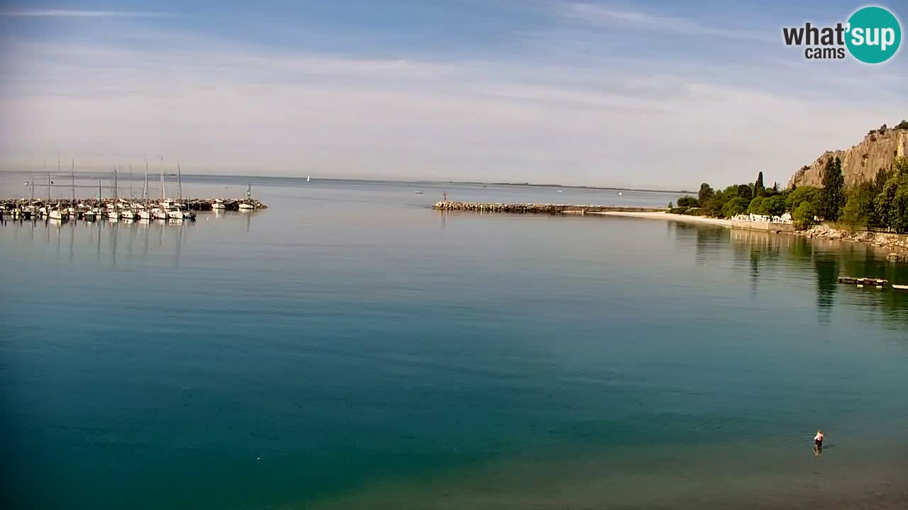 Webcam Sistiana – Vista sobre la marina y la bahía