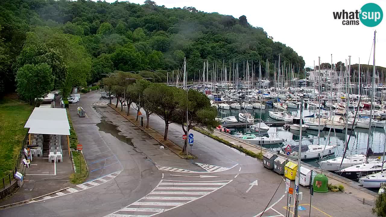 Webcam Sistiana – Pogled na marinu i zaljev