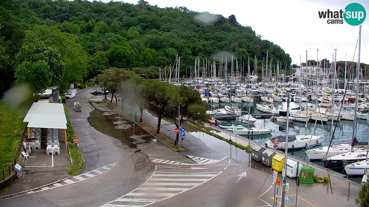 Webcam Sistiana – Pogled na marinu i zaljev