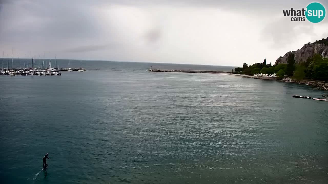 Webcam Sistiana – Vue sur la marina et la baie
