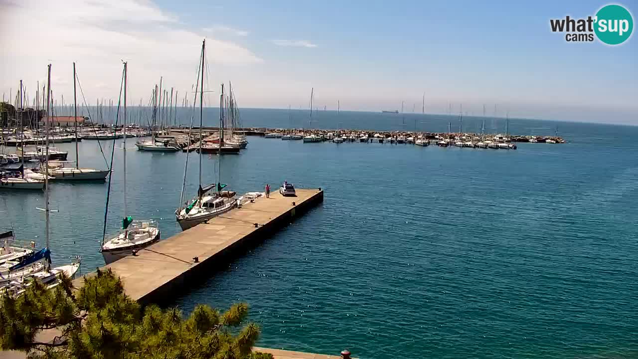 Spletna kamera Sesljan (Sistiana) – Pogled na marino in zaliv