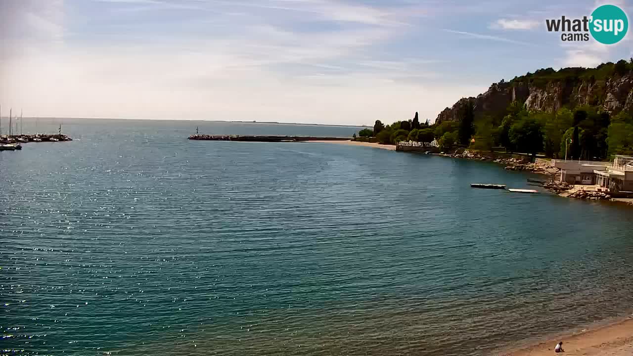 Spletna kamera Sesljan (Sistiana) – Pogled na marino in zaliv
