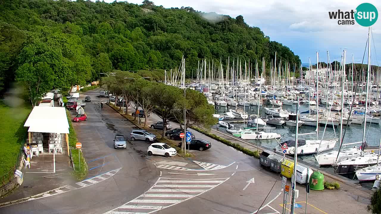 Spletna kamera Sesljan (Sistiana) – Pogled na marino in zaliv