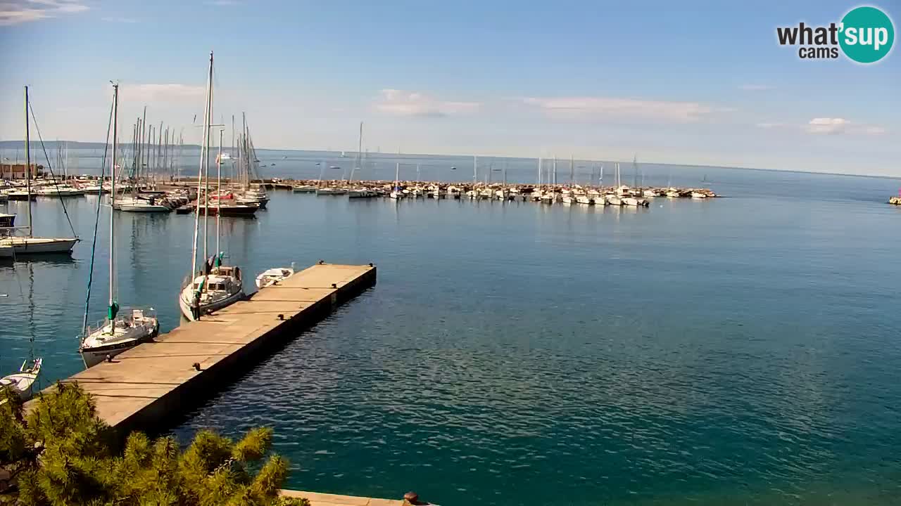 Webcam Sistiana – Vue sur la marina et la baie