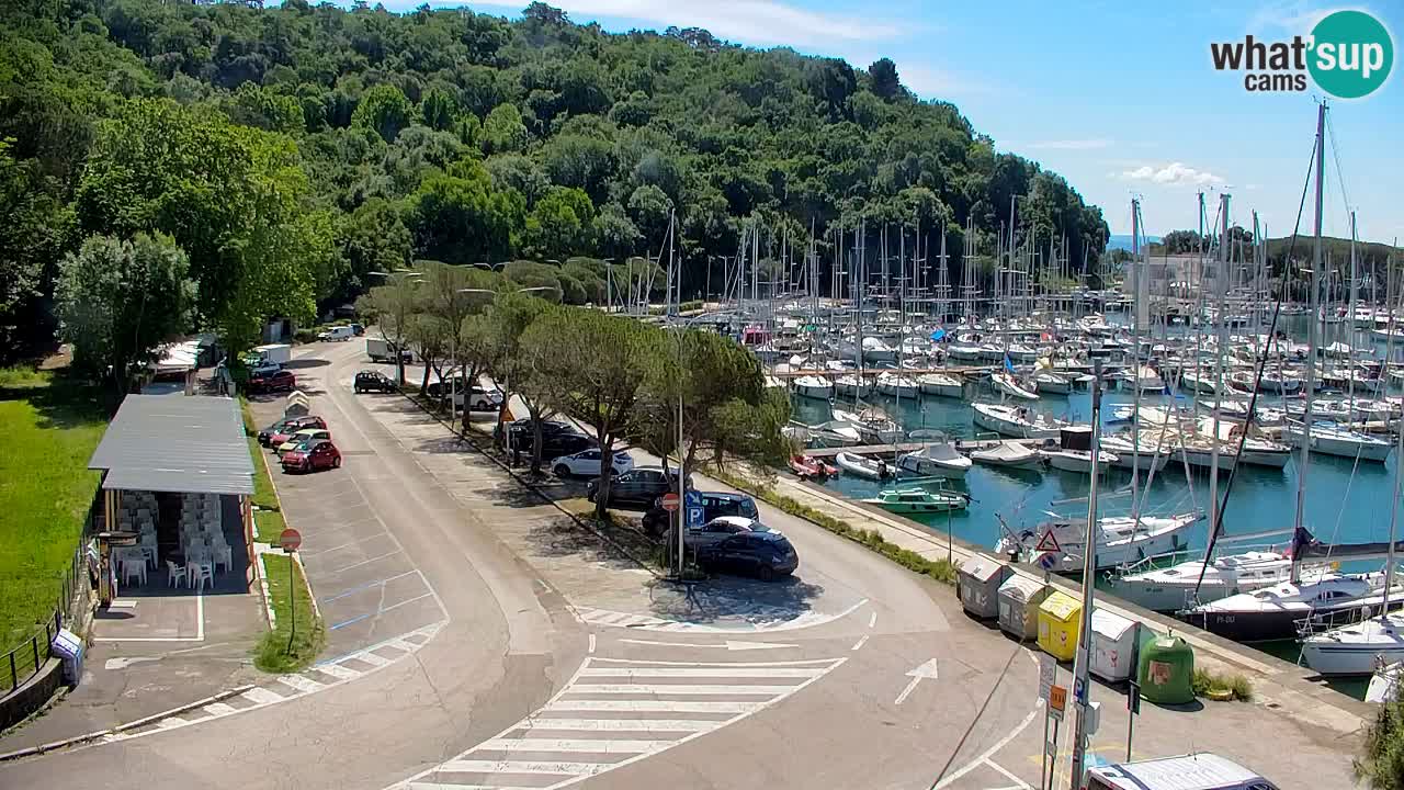 Spletna kamera Sesljan (Sistiana) – Pogled na marino in zaliv