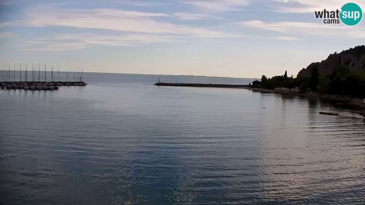 Spletna kamera Sesljan (Sistiana) – Pogled na marino in zaliv
