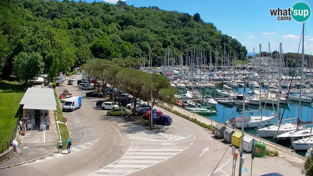 Webcam Sistiana – Vue sur la marina et la baie