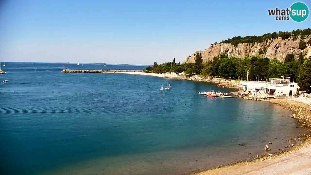 Spletna kamera Sesljan (Sistiana) – Pogled na marino in zaliv