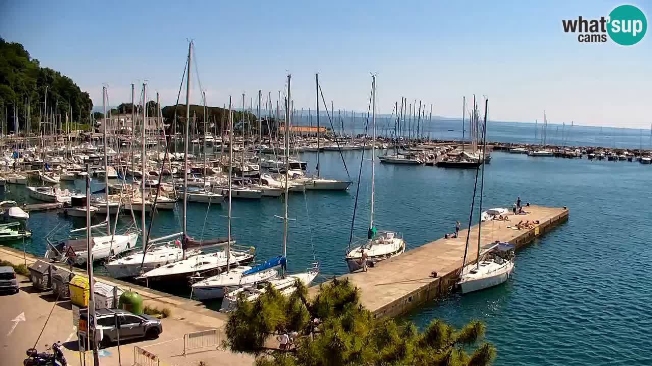 Spletna kamera Sesljan (Sistiana) – Pogled na marino in zaliv